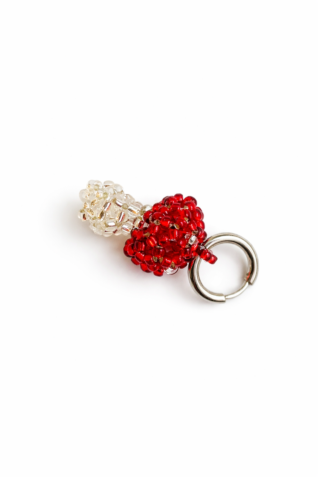 Handbeaded mushroom earring