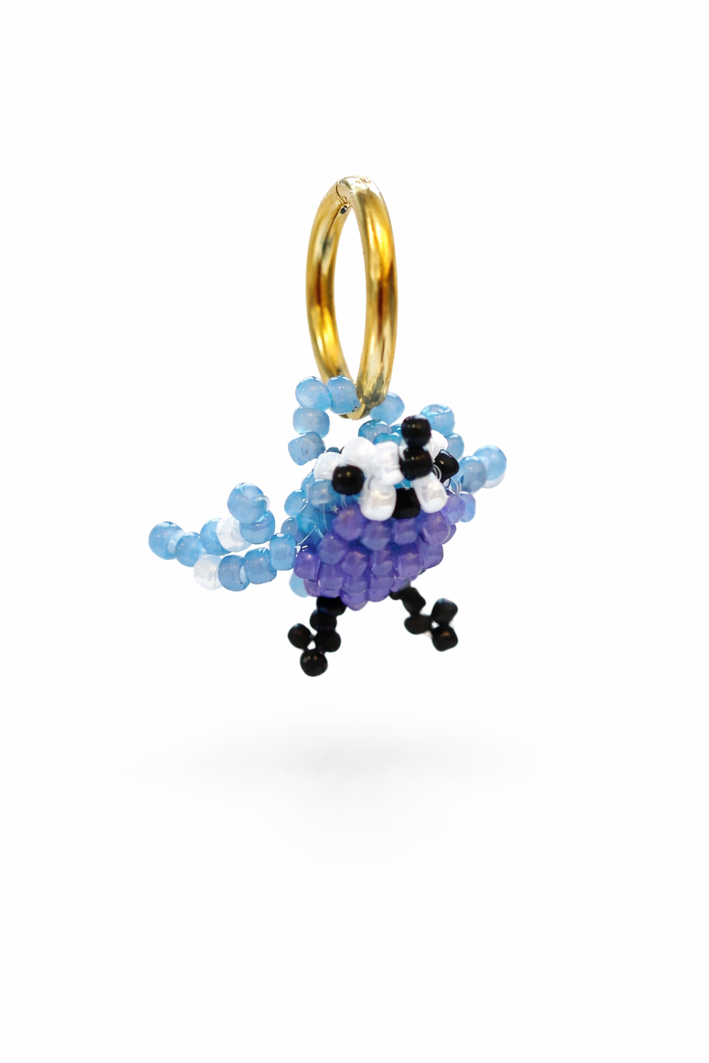 Handbeaded birdy earring