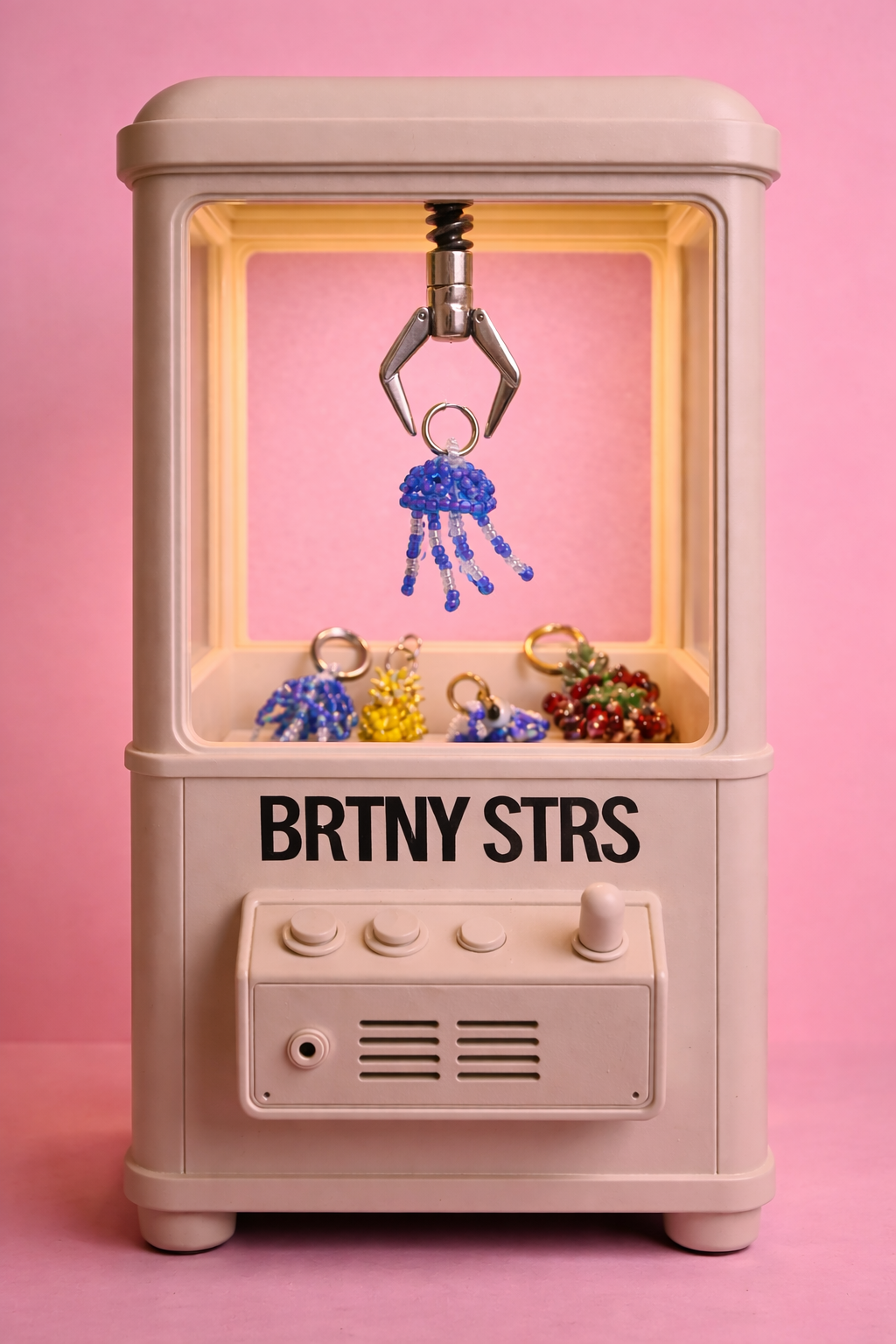 Handbeaded jellyfish earring