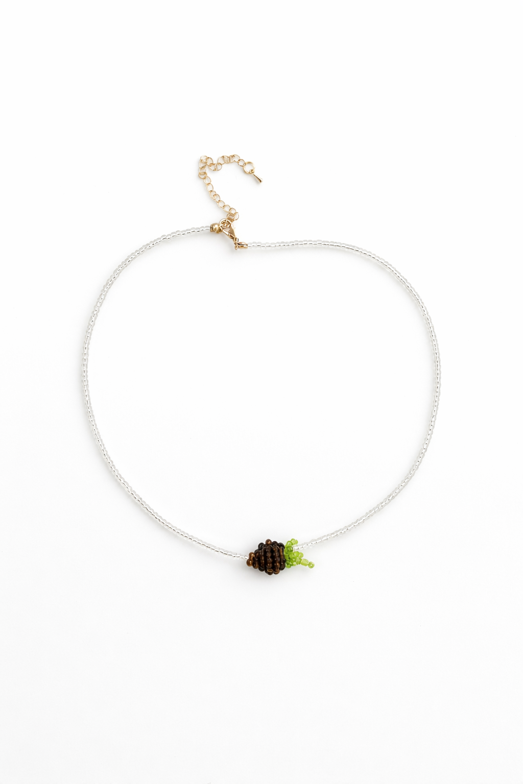 Handbeaded grape necklace