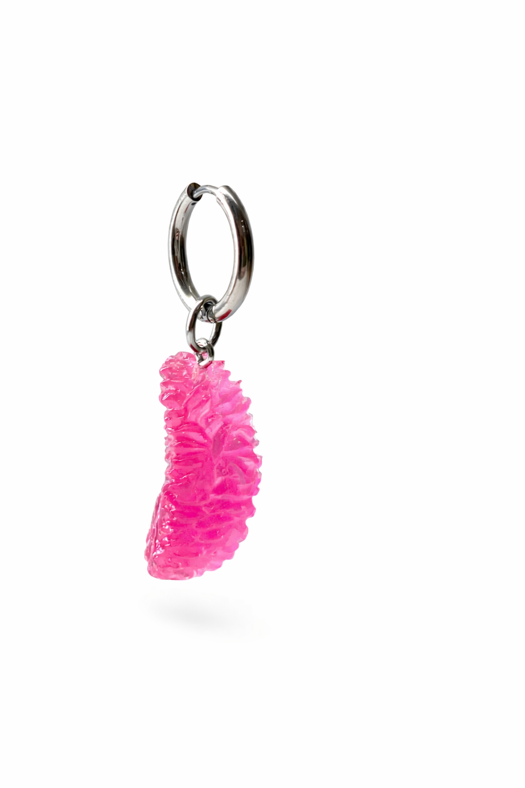 Mandarine neon pink earring