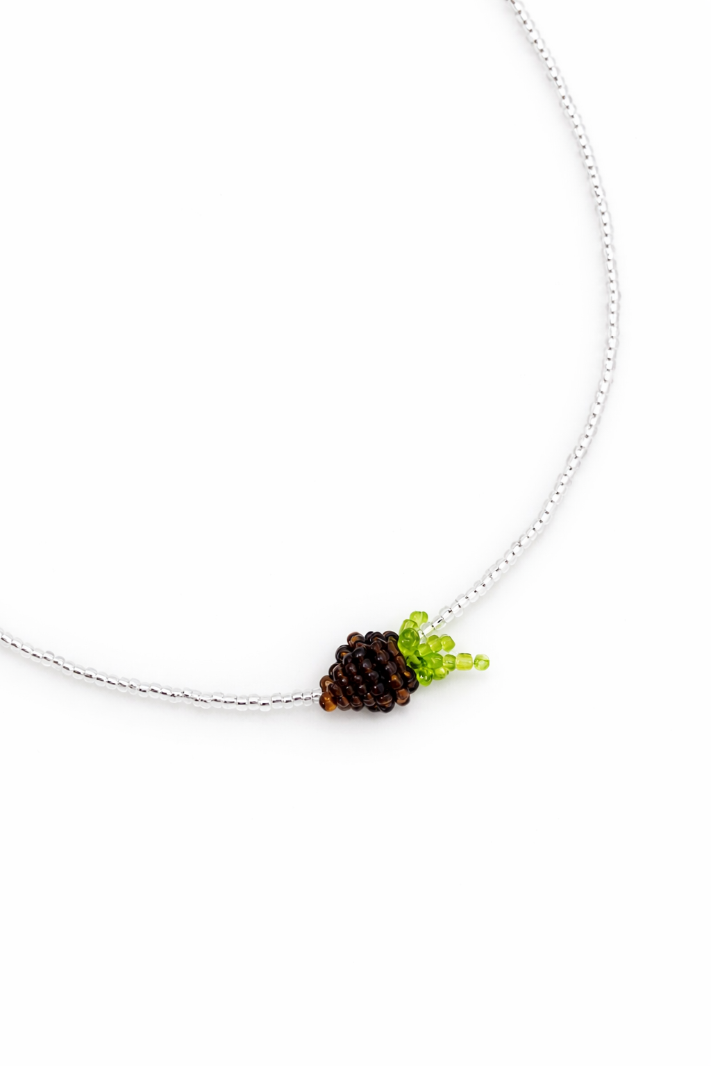 Handbeaded grape necklace