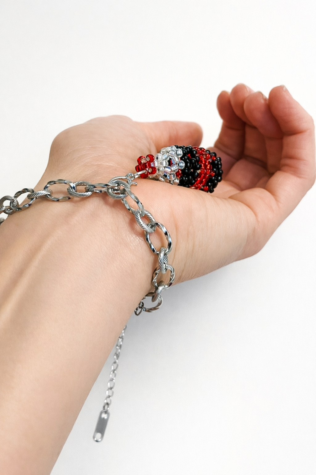 Handbeaded soft drink charm