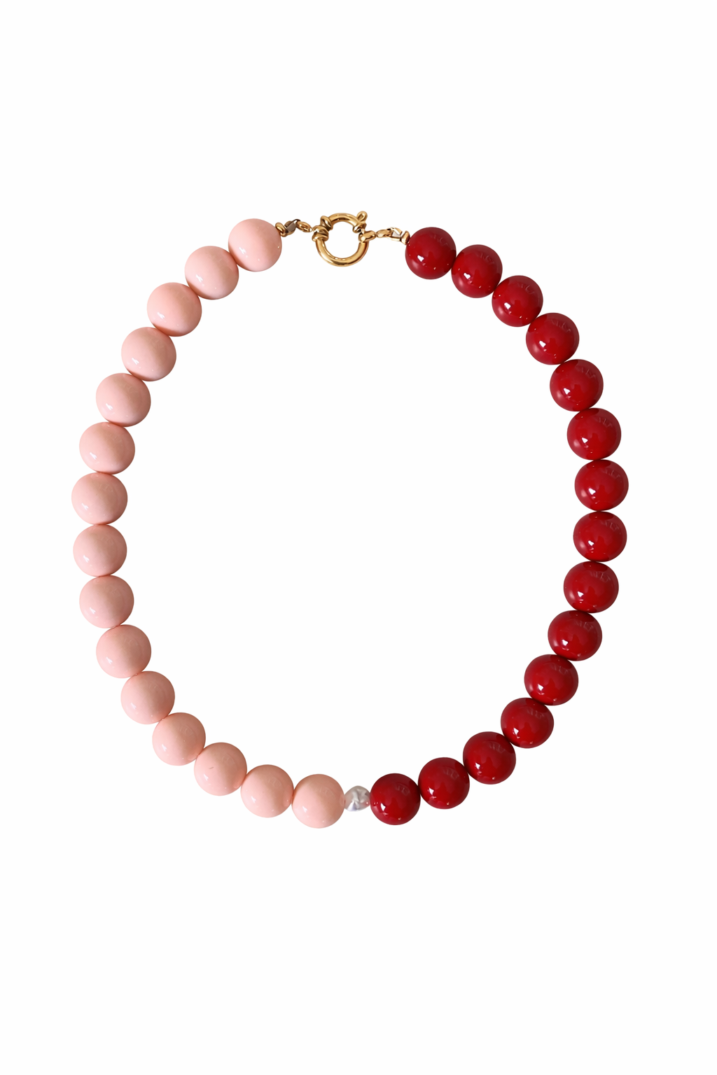 Necklace - two tone pearl