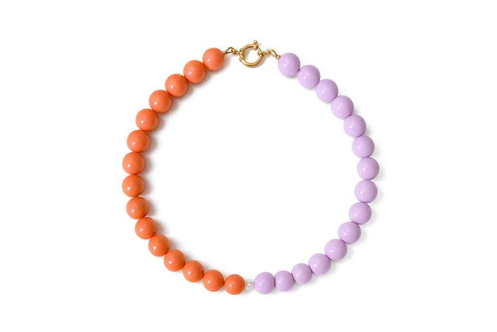 Necklace - two tone pearl