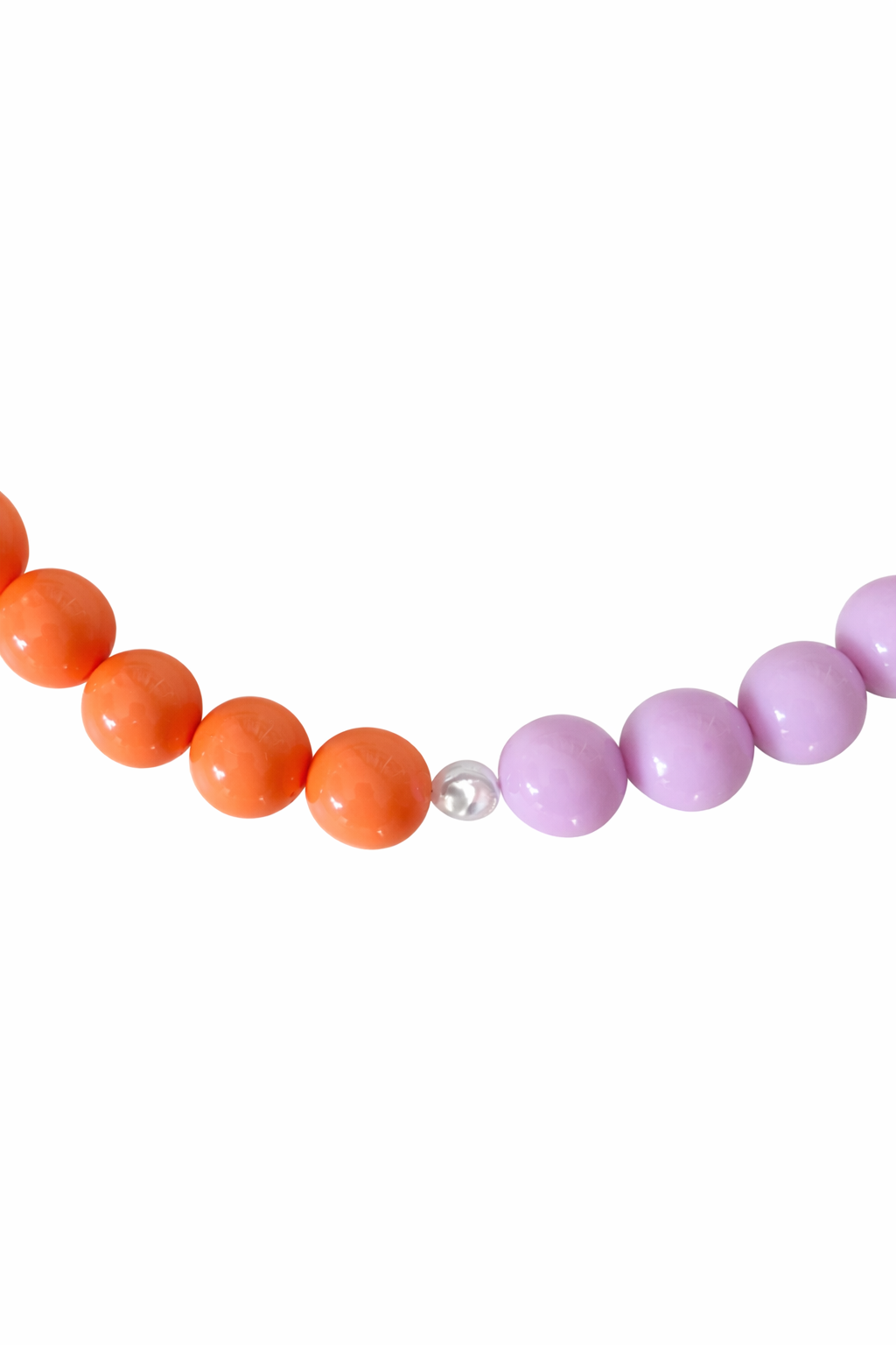 Necklace - two tone pearl