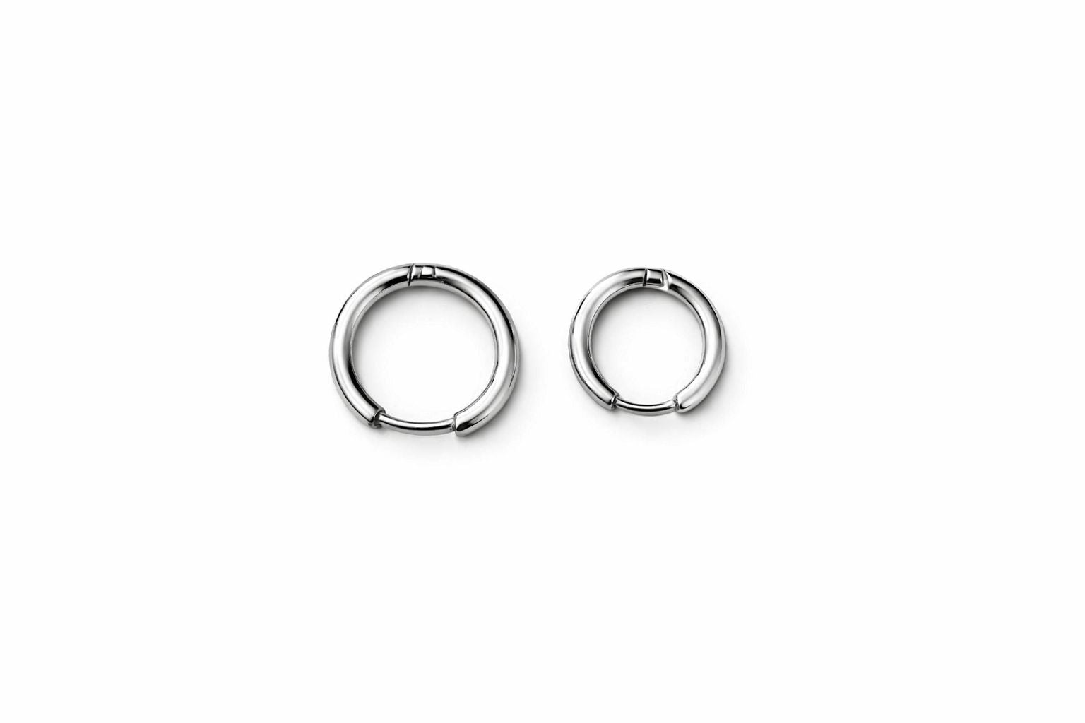 Stainless steel silver earring, 17mm