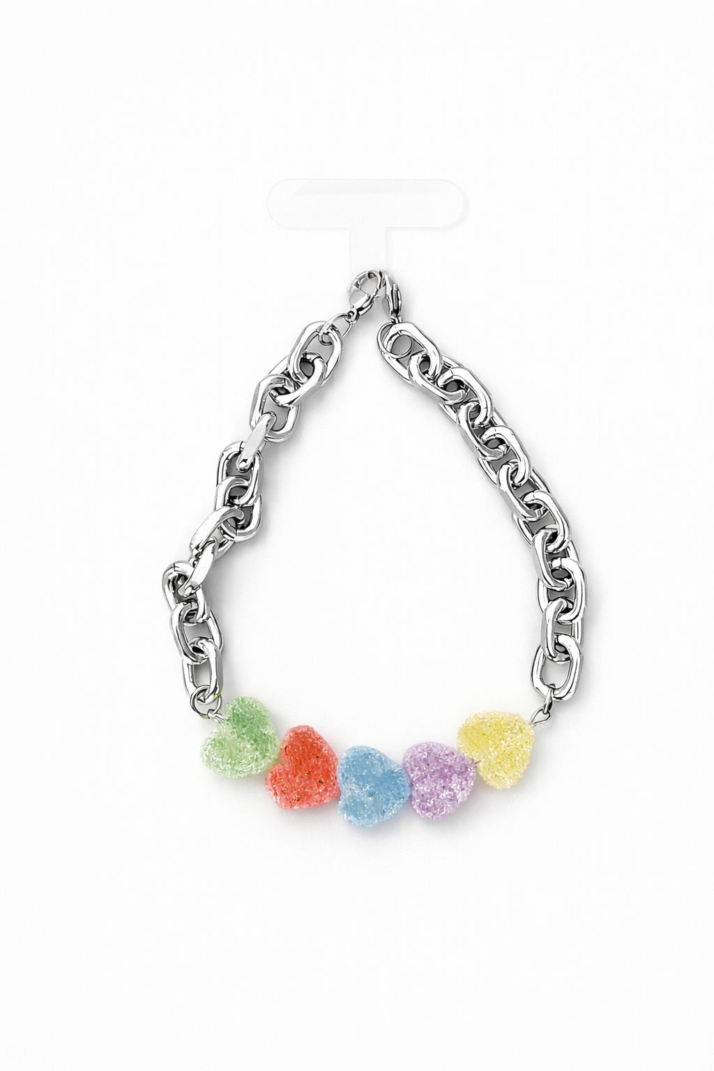 Phone chain - 💚❤️💙💜💛⚪️⚪️⚪️⚪️⚪️
