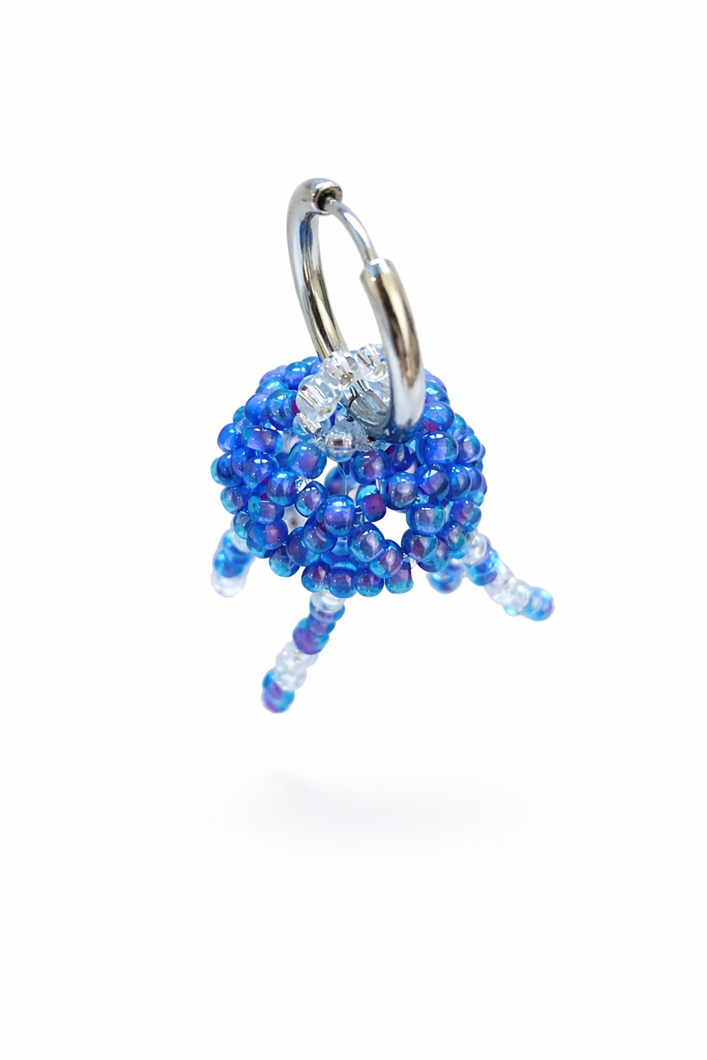 Handbeaded jellyfish earring