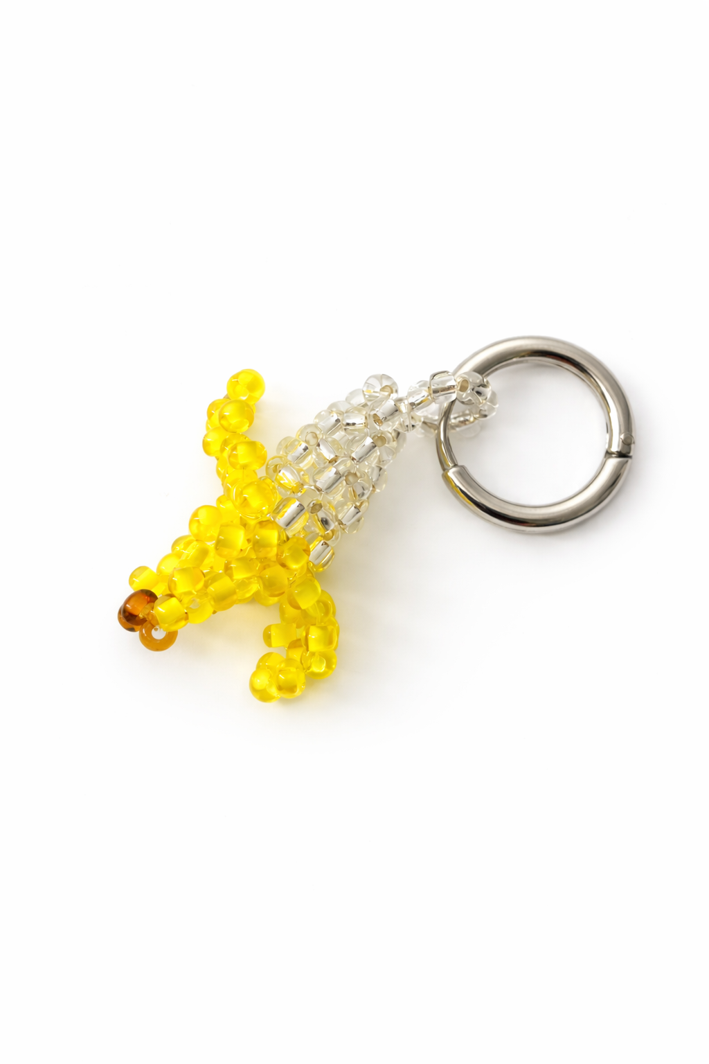 Handbeaded banana earring