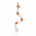 Handbeaded snake earring