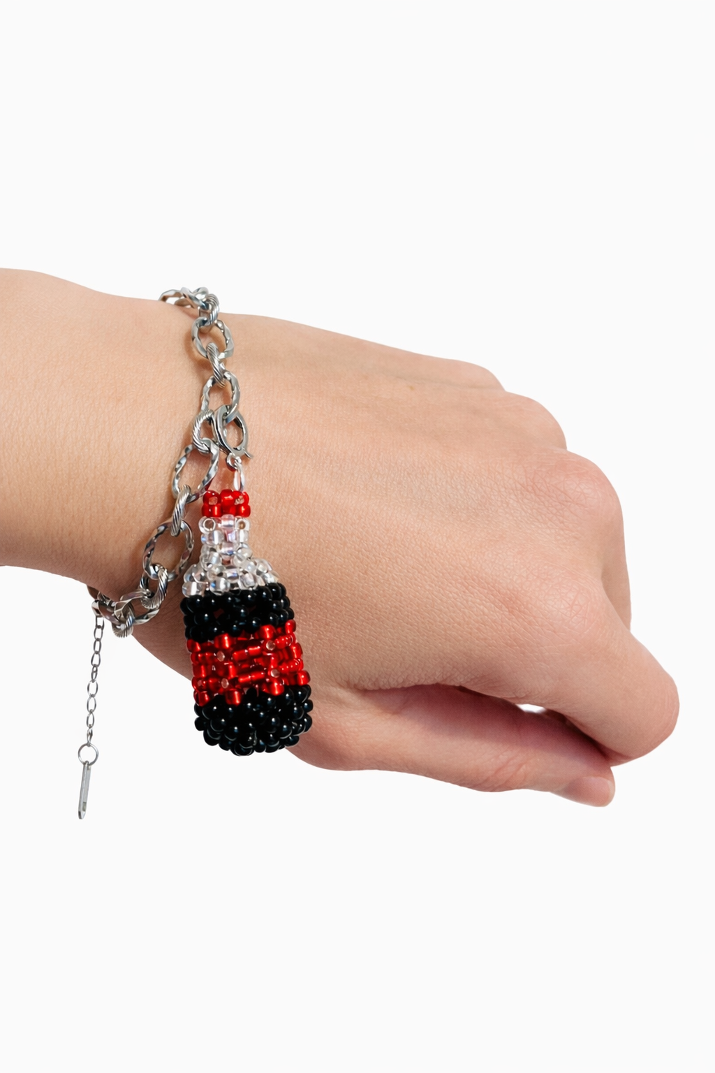 Handbeaded soft drink charm
